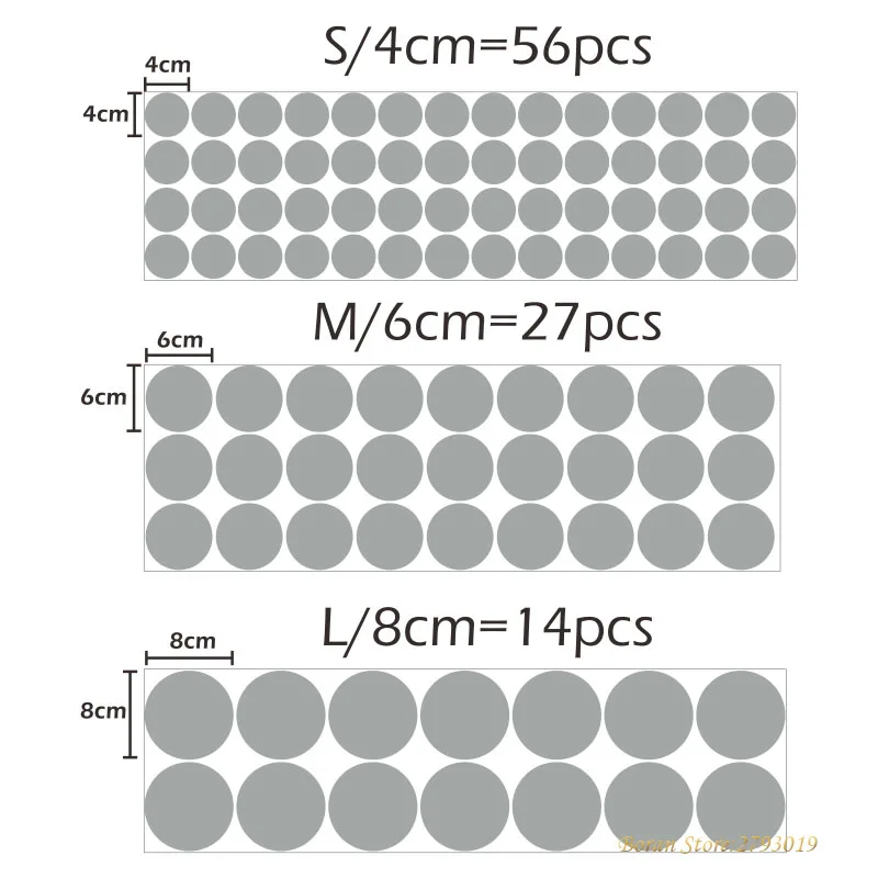 Black Polka Dots Wall Stickers Circles DIY Stickers for Kids Room Baby