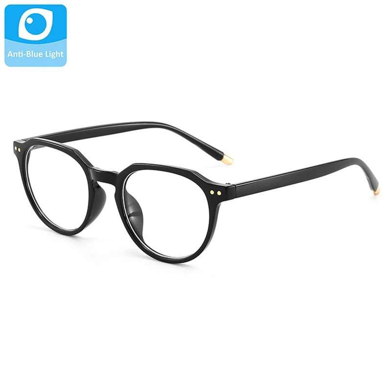 

Anti-Blue Light Eyeglasses Women Vintage Round Plastic Frame Men Fashion Computer Eye Glasses