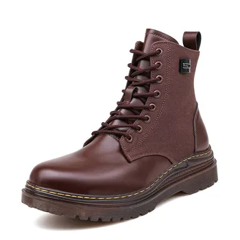 

Artificial Leather High-top Wear-resistant Non-slip Fashion Motorcycle Boots Men's Autumn and Winter New Style Men's Shoes