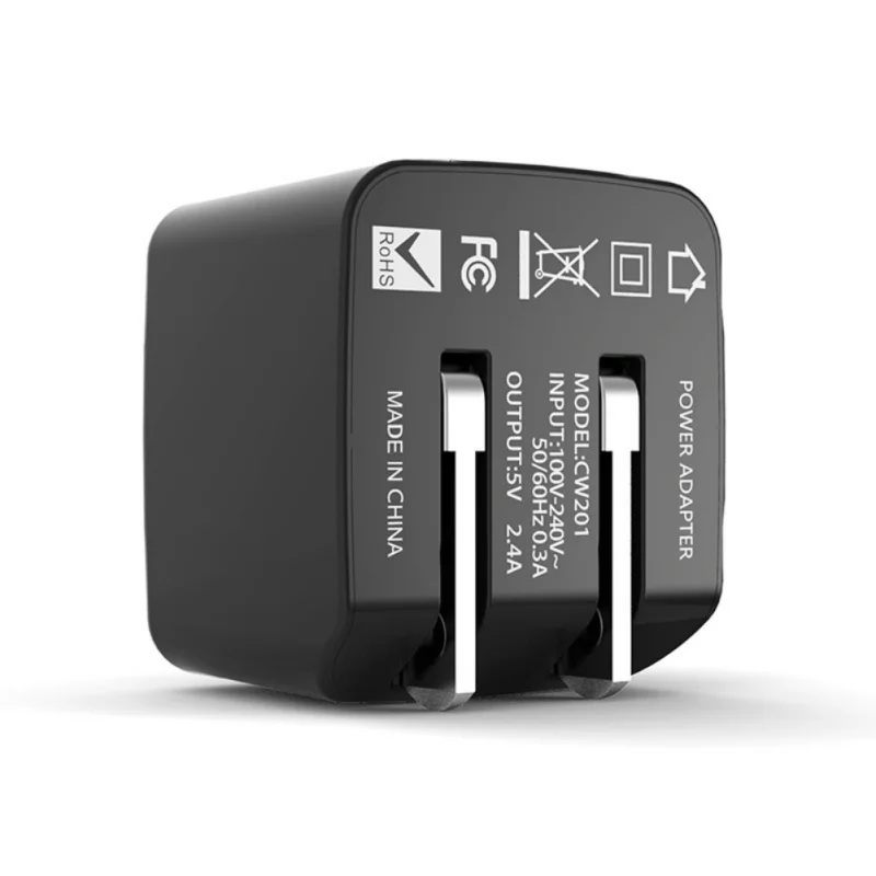 

USB Charger Wall Charger 5V 4A Output Dual USB Ports Folding Portable Plug Charging Block Power Adapter