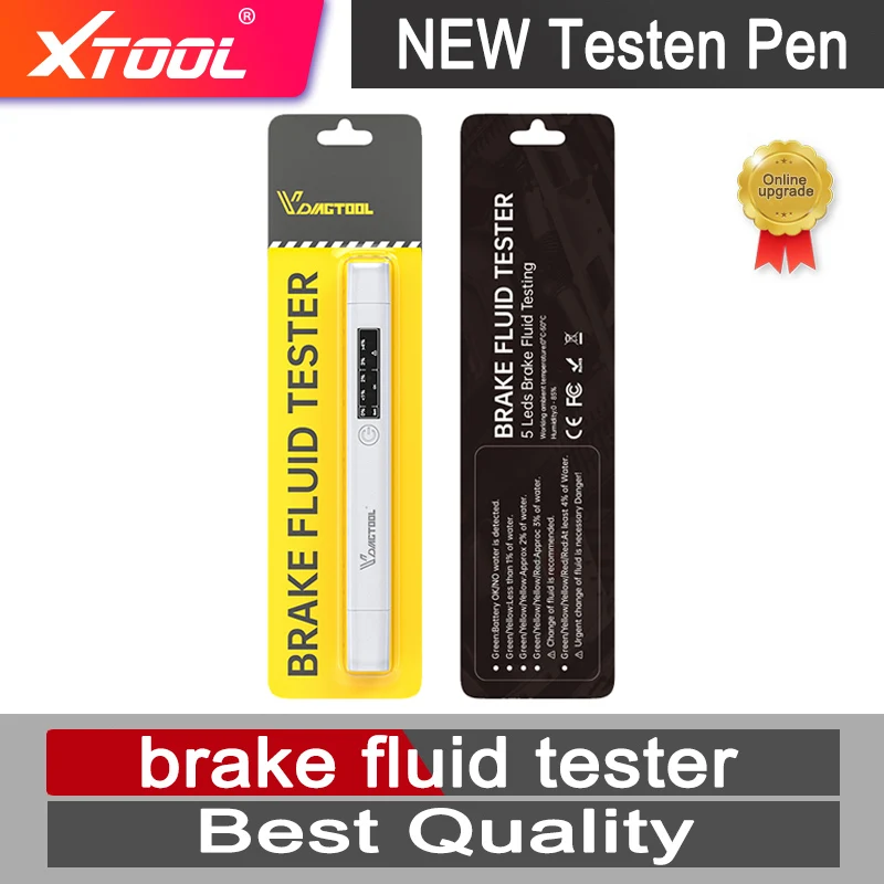 2022 Newest Car Brake Fluid Tool 5 LED Testing For DOT3/DOT4 5LEDs Indicator Vehicle Test With Battery Inside | Автомобили и
