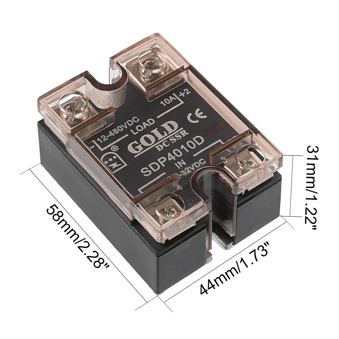 SDP4010D 3,5-32VDC до 12-480VDC 10A однофазный твердотельный релейный модуль DD