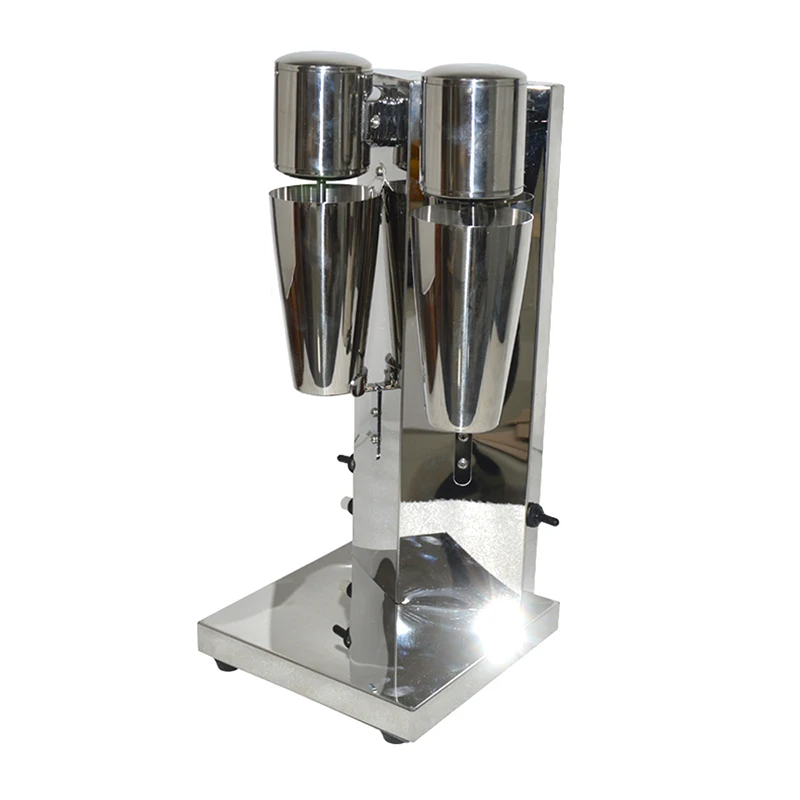 Beverage Blender Double-head Commercial Blender Milk Froth Milkshake Machine Electric Stainless Steel 220v One Piece LP
