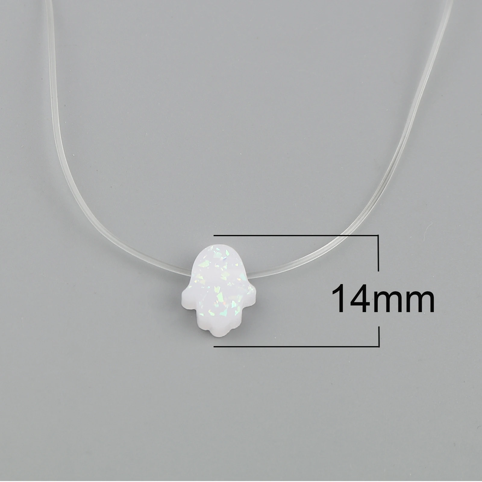 1pc Resin Religious Invisible Transparent Fishing Line Necklace Zircon Choker Necklace For Women Jewelry Fishing Line Necklace