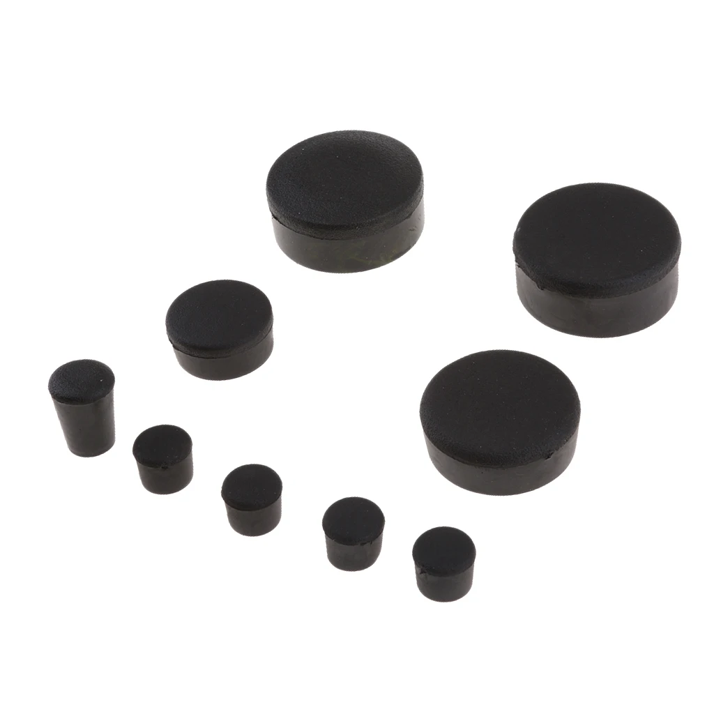 Black Motorcycle Rubber Fairing Frame Plugs Set Kit for Suzuki GSXR1000 K5 (2005-2006)