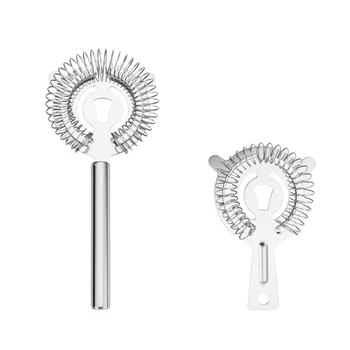 

2 Sets of Stainless Steel Ice Filter Bartender Ice Separator Bar Tool Ice Filter