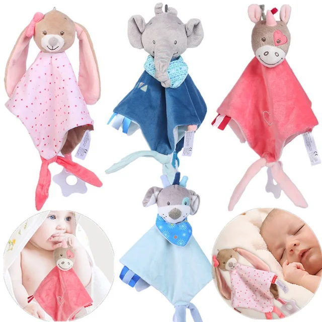 Baby Plush Stuffed Toys Cartoon Bear Bunny Soothe Appease Towel Appease Doll For Newborn Soft Comforting Towel Sleeping Toy Gift 1