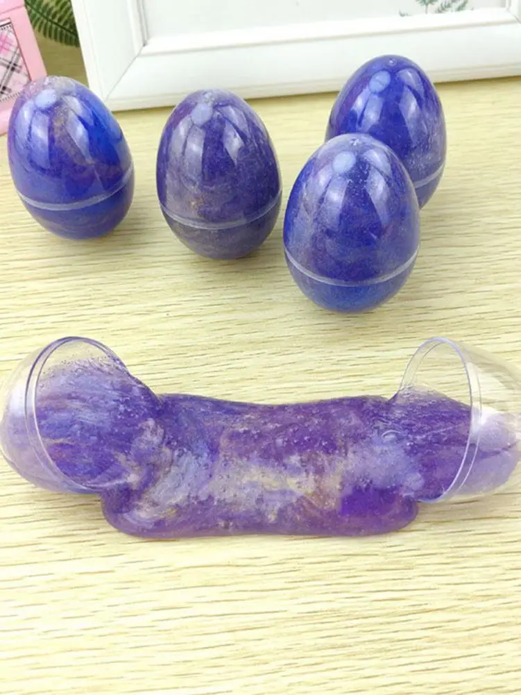 4 шт./компл. Цвет грязь слизи яйца Slime корзина наполнители Пасхальная корзинка шприцы пушистый Slime яйцо игрушки для детский праздничный костюм пользу 6,5 см* 2,5 см