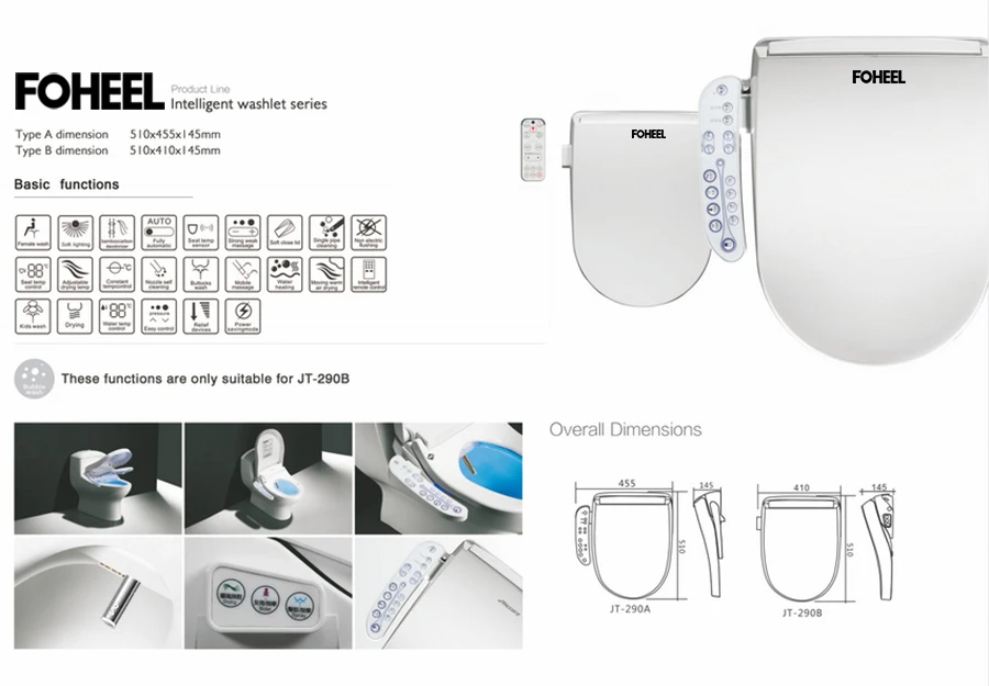 FOHEEL "умное" сиденье для унитаза, электрическое биде, умное биде, тепловая стирка, сухой массаж, "умное" сиденье для унитаза, для детей и пожилых людей