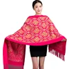 Autumn Winter New Cashmere Pashmina Scarves Female Warm Long Blanket Thick Shawls Travel All-match Gold Thread Embroider Wraps 5