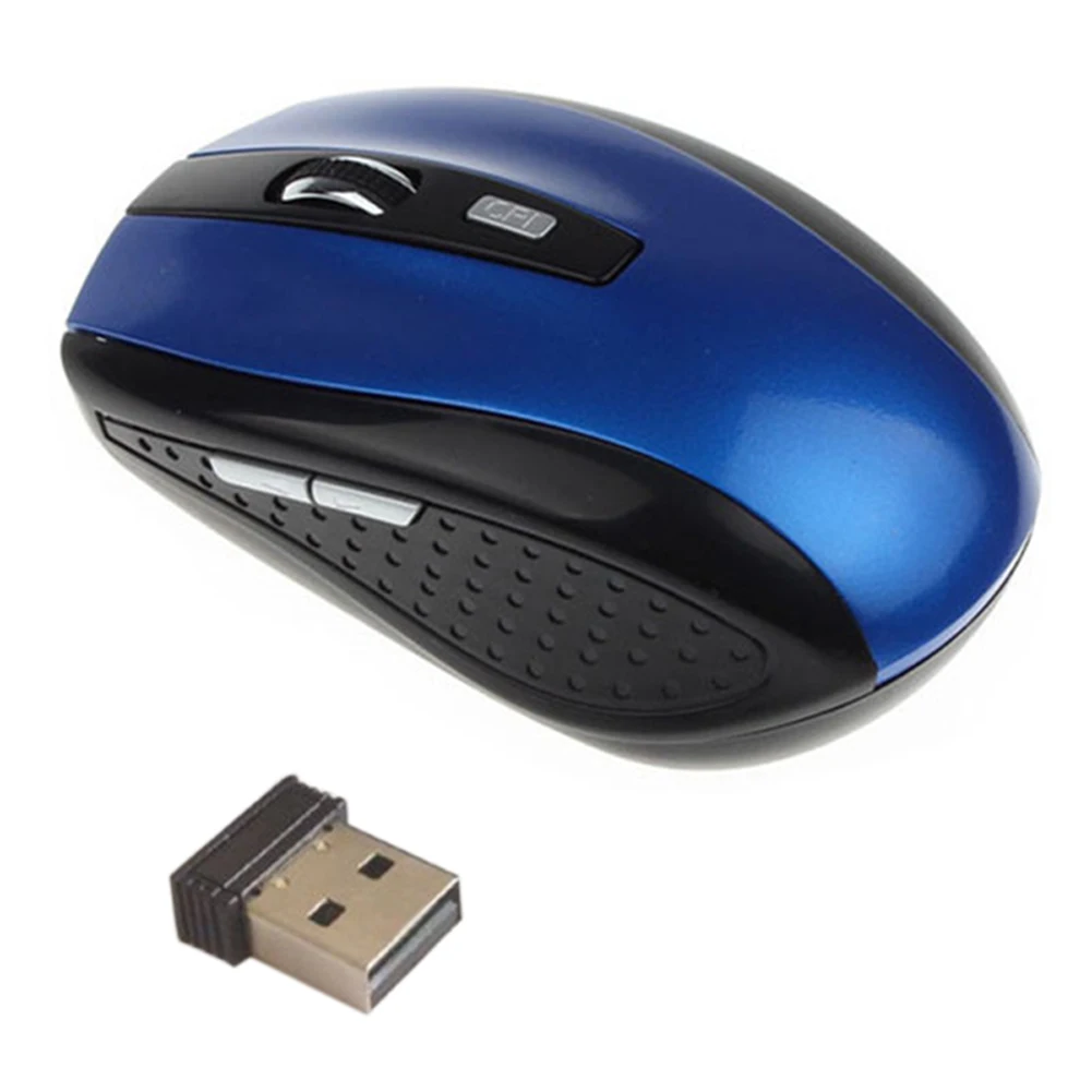 Синий 2,4 ГГц Беспроводная игровая мышь с usb-приемником DU55 - Цвет: Синий