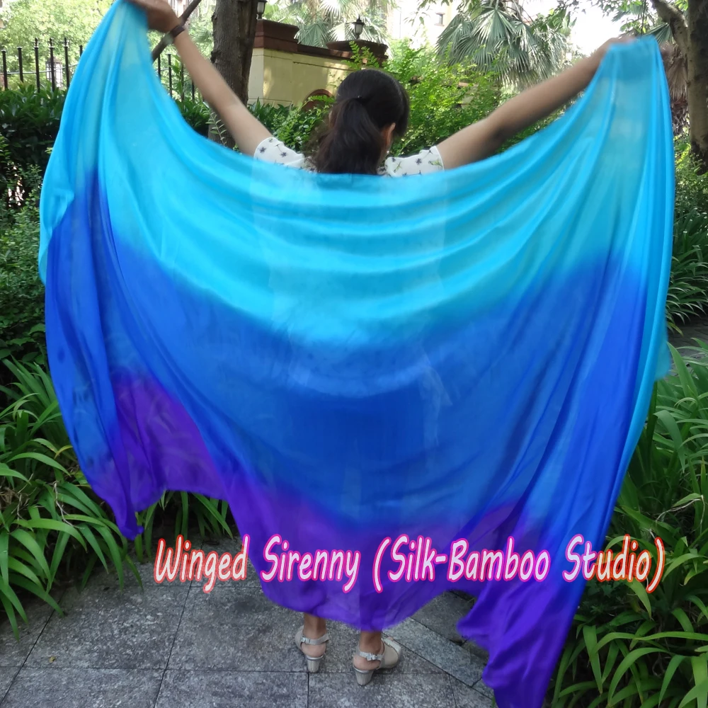 Шелковая вуаль для танца живота 2 7 м * 1 4 (3 ярда 55 дюймов) 5 мм|dance silk veil|belly dance veilsilk veil
