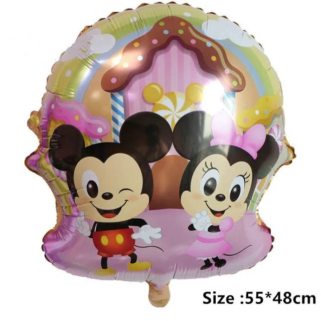 1pc balloon Тема Минни вечерние украшения детский душ девушка партия поставок пользу принцессы Минни Розовые Красные бумажные тарелки и стаканы салфетки баннеры - Цвет: 1pc balloon