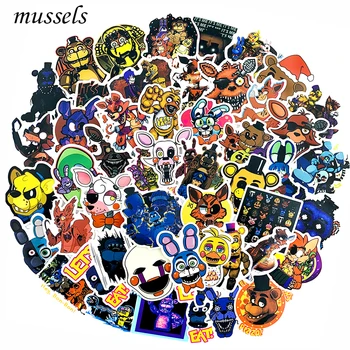 

50Pcs US Animation Five Nights At Freddy Sticker For Tablet Computer Skateboard Motorcycle Luggage Children's Gift Sticker