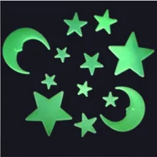 Трехмерная светящаяся наклейка для стены наклейка s ye guang xingx Moon Star Настенная Наклейка s декоративная наклейка s