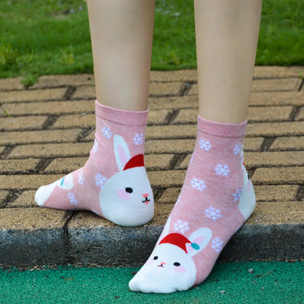 1 пара, женские носки, повседневные зимние носки, женские рождественские хлопковые Мультяшные трехмерные милые теплые женские носки, подарок на Рождество