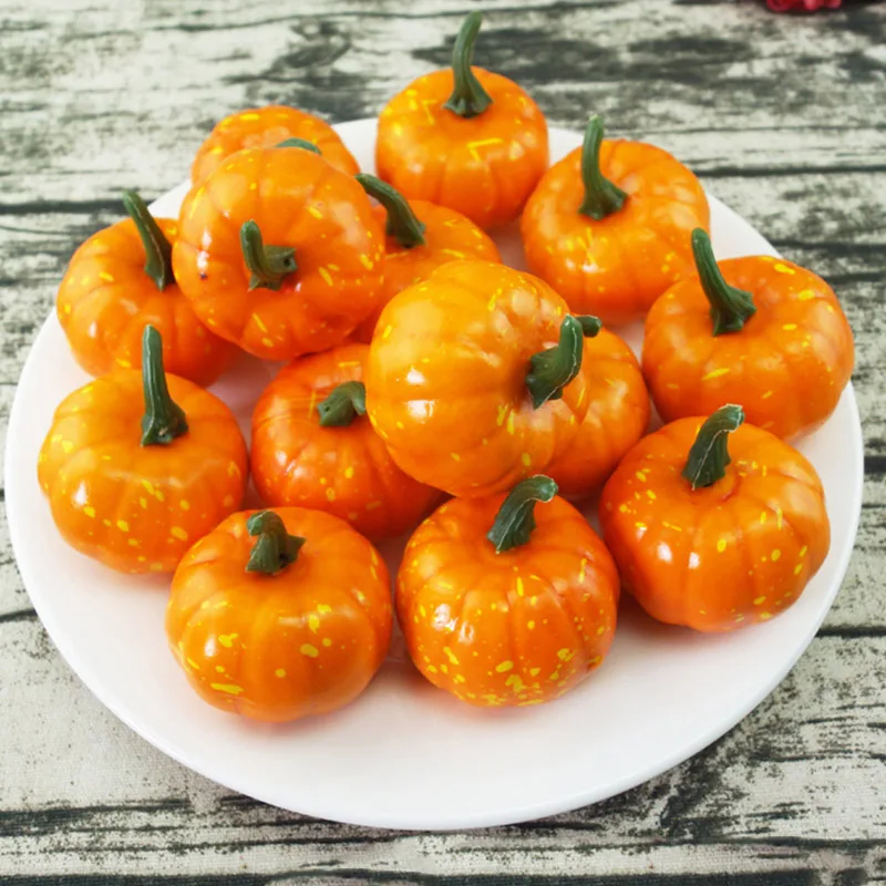 New Decorative Pumpkins Halloween Gourds Ornamental Squash and Pumpkin for Halloween Decoration XOA88 - Цвет: C