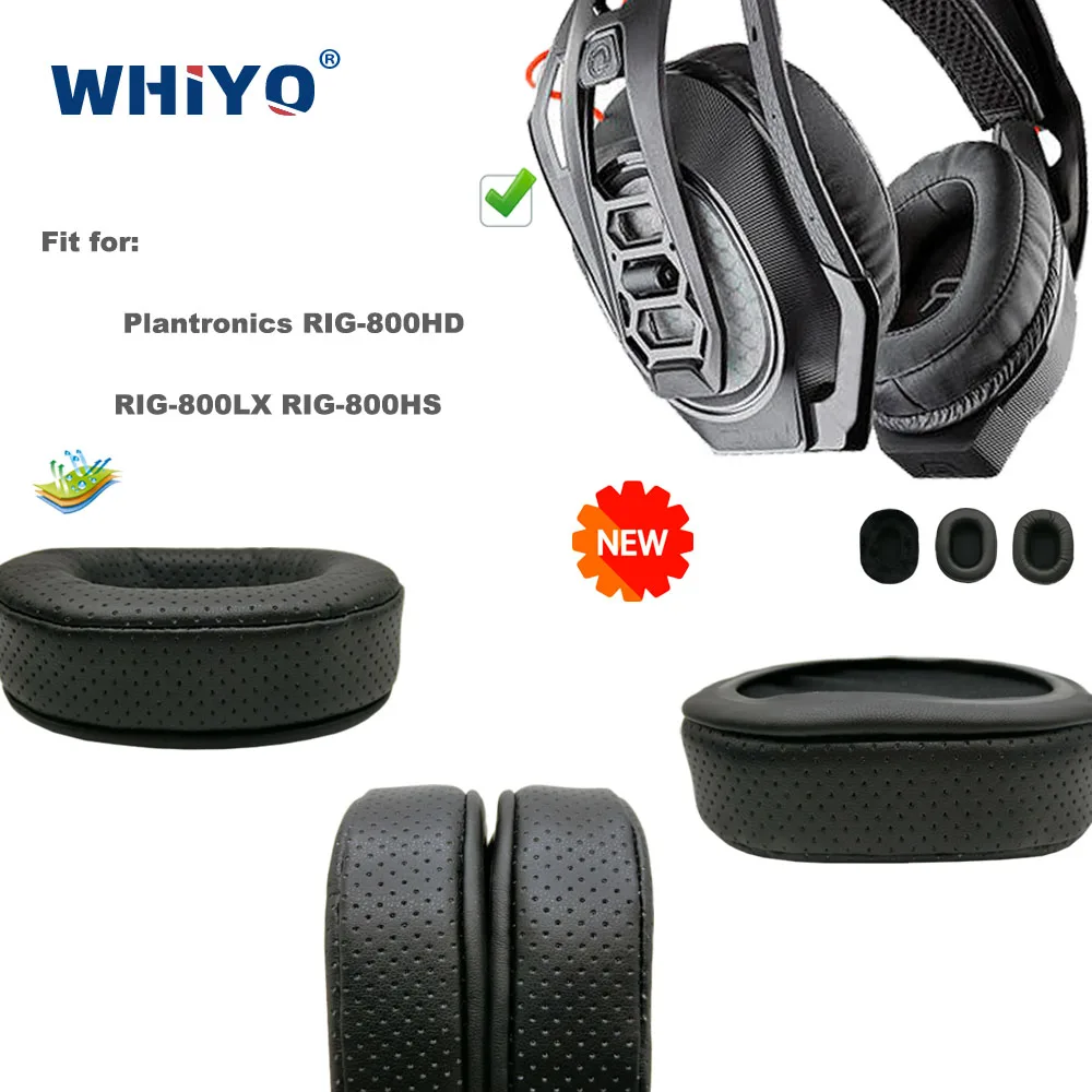 New Upgrade Replacement Ear Pads for Plantronics RIG-800HD RIG-800LX RIG-800HS Headset Parts Leather Cushion Earmuff Earphone