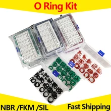 Conjunto de vedação de borracha da arruela do sortimento do anel o conjunto impermeável da gaxeta feita da borracha de nitrilo nbr, viton fkm, sílica gel sil