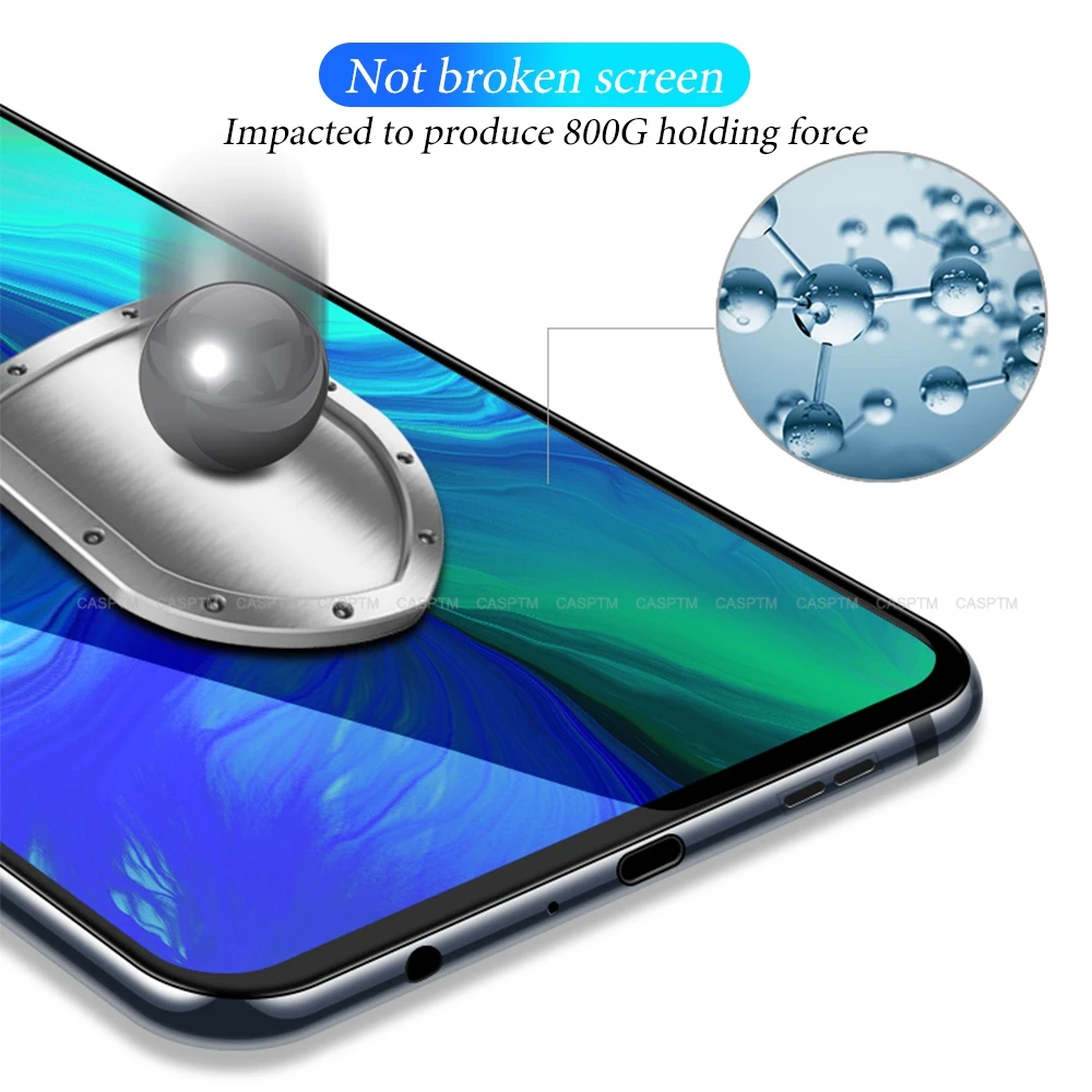 Полностью проклеенное закаленное стекло для OPPO Reno Z экран с защитой против царапин протектор для OPPO Reno 2 закаленное стекло для Reno 6,6 Reno 6,4