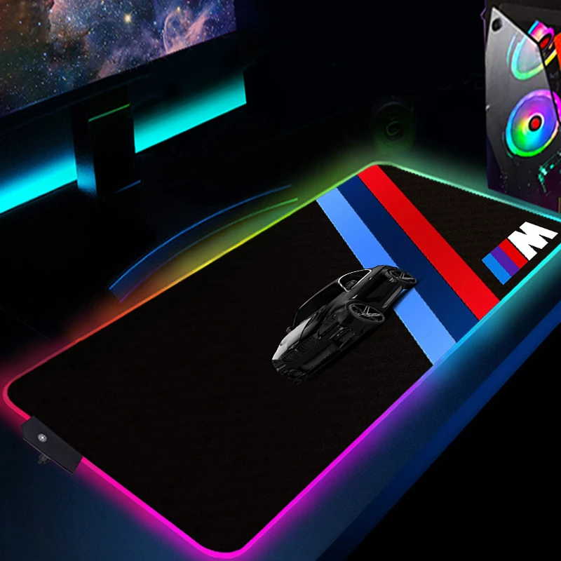 RGB Аниме Коврик для мыши крутой автомобильный игровой коврик BMW Для Мыши игровые