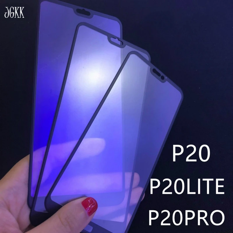 JGKK для Huawei P20 Мягкий край матовое закаленное стекло Pro Lite анти синий луч защита