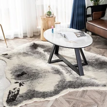 Большой размер 160x210 см, с принтом барсука, коровы, Воловья кожа, искусственная кожа, нескользящий коврик, с животным принтом, ковер для украшения дома