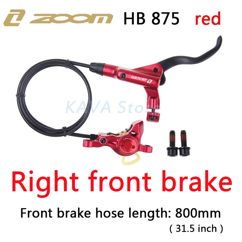 Зум HB-875 велосипед MTB гидравлические дисковые тормоза на горном велосипеде 800 мм* 1400/1450/1550 мм MT315 MT200 M615 M447 давления масла дисковый тормоз - Цвет: HB red Right F 80