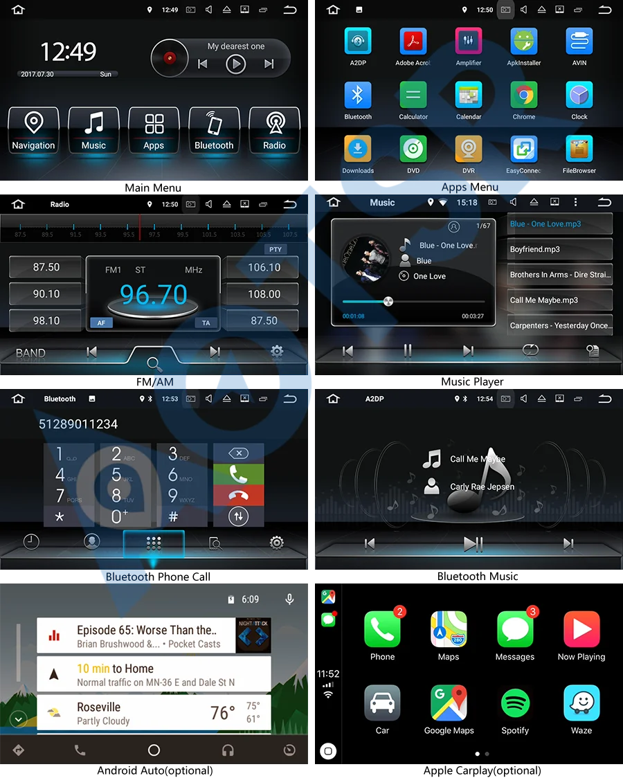 DSP 64G Android 9.0 Car DVD Player GPS navigation For Benz C-Class W203 2004-2007 Auto Radio audio media player car recorder IPS