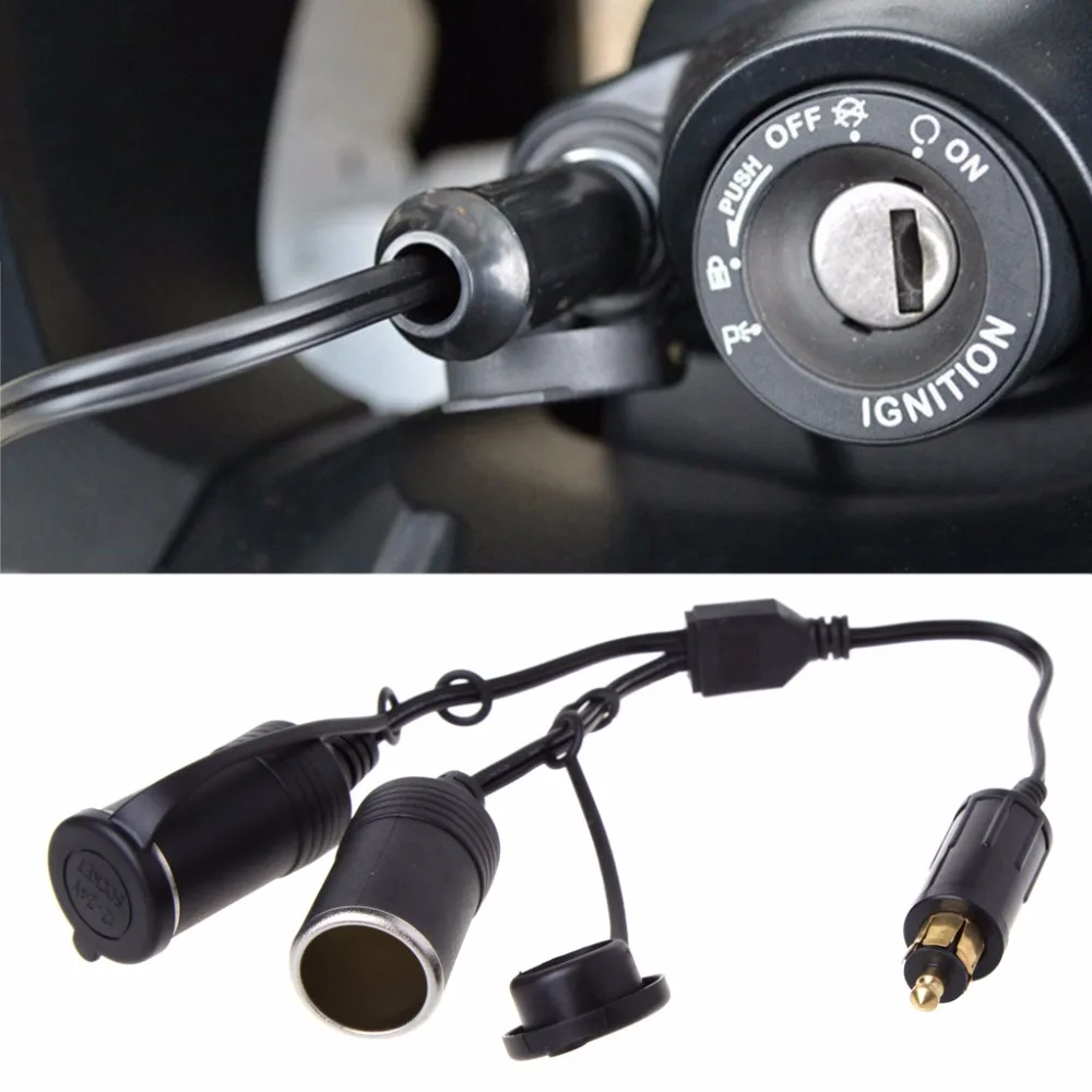 

Dual Port EU Plug For BMW For Hella Motorcycle Charger Car Cigarette Lighter Adapter 2 Sockets Automobiles Cigarette Lighter