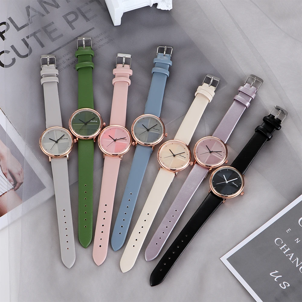 

1PC Women Exquisite Simple Style Watches Leather Band Small Fashion Ladies Luxury Elegant Quartz Watch Girl Bracelet Wristwatch