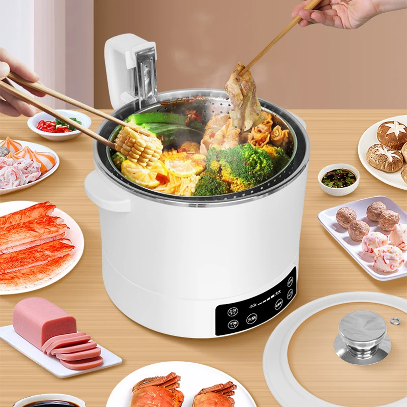 Lifting electric hot pot multi-purpose cooking pot health rice cooker rice soup separation automatic cooking all-in-one 3L