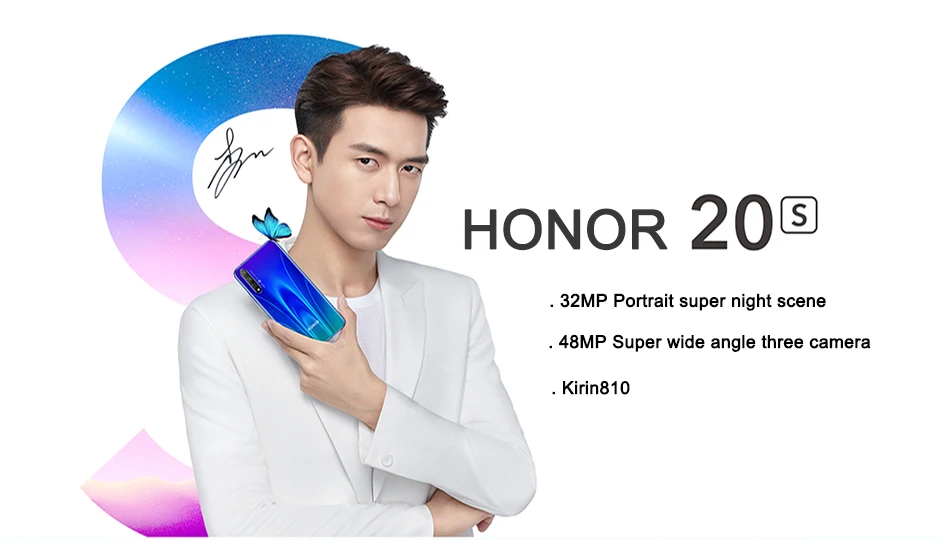 Honor 20 s honor 20 s смартфон Kirin 810 Octa Core 6,26 дюймов полный экран 48MP три камеры 3750 мАч GPU Turbo мобильный телефон