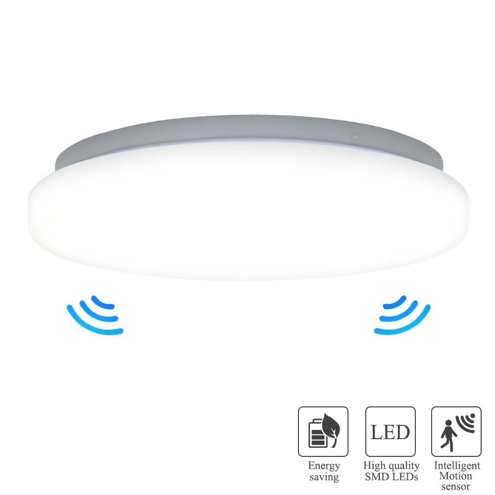 LED Ceiling Light With Motion Sensor 12W 220V Round / Round Bottom LED Ceiling Light For Entrance Balcony Corridor