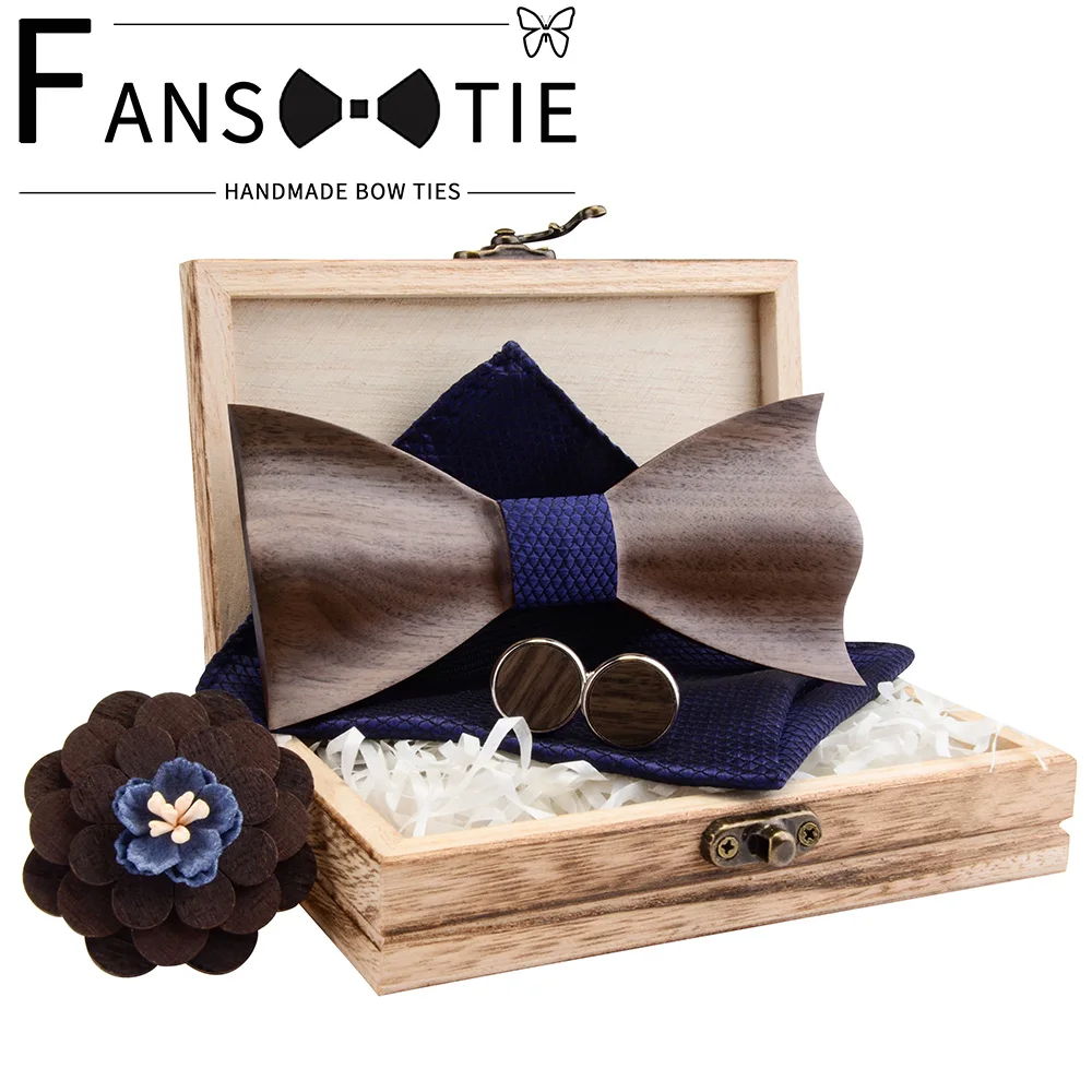 Набор из шелковых галстуков и коробок с галстуком бабочкой для мужских свадебных
