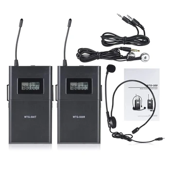 

Professional WTG-500 UHF Wireless Acoustic Transmission System Transmitter Receiver with 6 Selectable Channels
