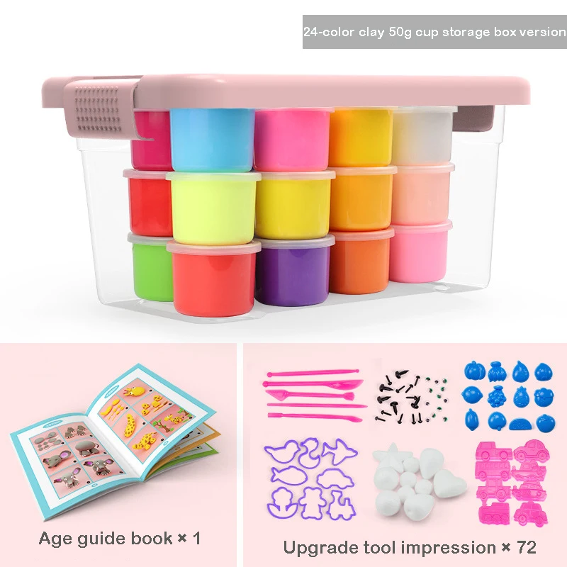

50 grams empreinte bebe non-toxic colored clay handmade space mud slime additives set Diy toy polymer clay mold for children's t