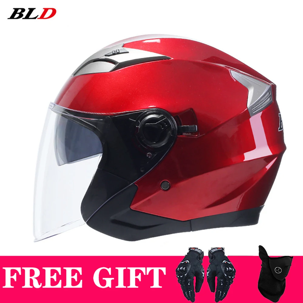 DOT Approved Vintage BLD Men Women Open Face Motorcycle Helmet Retro Electric Motorbike Scooter Riding Casco Moto Capacete | Автомобили и