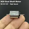 Micromotor de CC N20, 10mm x 12mm x 15mm, 9V, 6V-12V, 20000RPM, Motor eléctrico de alta velocidad, 1mm, doble eje de salida, ranura DIY para coche ► Foto 1/5