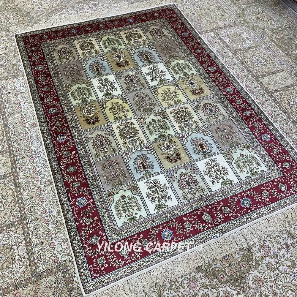 Yilong 4'x6' четырехсезонный шелковый ковер ручной работы nanyang (HF300B)|Коврик| |