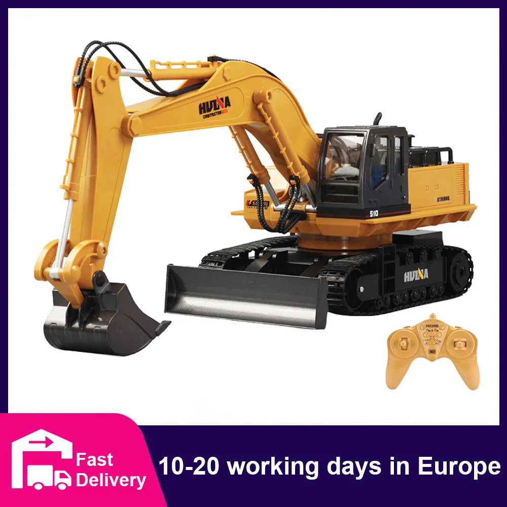 fast shipping 11 channels RC Excavator Tractor with METAL Shovel Construction 