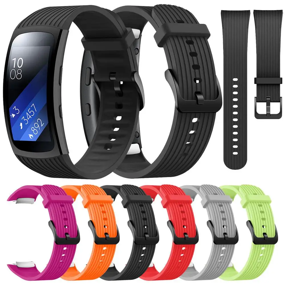 Для Samsung Gear Fit 2 Pro Спортивные Мягкие силиконовые сменные часы ремешок Смарт