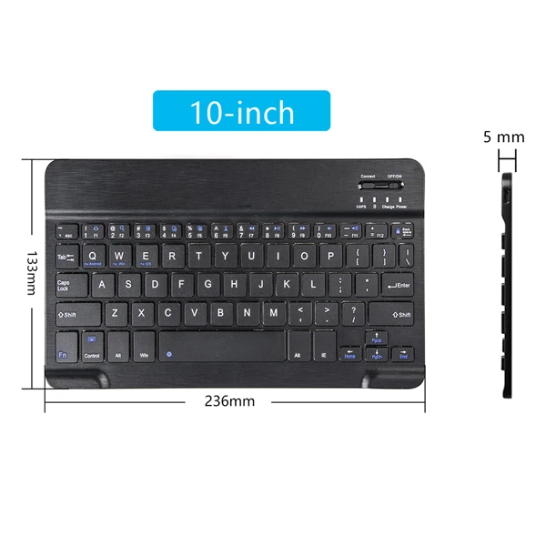 Портативная Беспроводная Bluetooth клавиатура+ pu Кожаная клавиатура защитный чехол для iPad 10,2 чехол для планшета с клавиатурой - Цвет: Коричневый