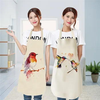 

Little Cute Birds Pictures Printing Kitchen Apron Animals Cotton Apron Home Living Cooking Coffee Shop Cleaning Aprons