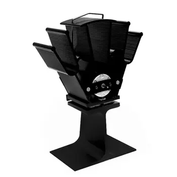 

Heat Self Powered Fireplace Stove Fan 2 Blades for Large Room Wood Log Burner