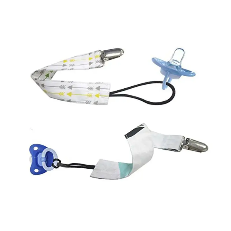 4Pc Dummy Clip Baby Kid Soother Clip Chain Holder Strap Pacifier Modern Design