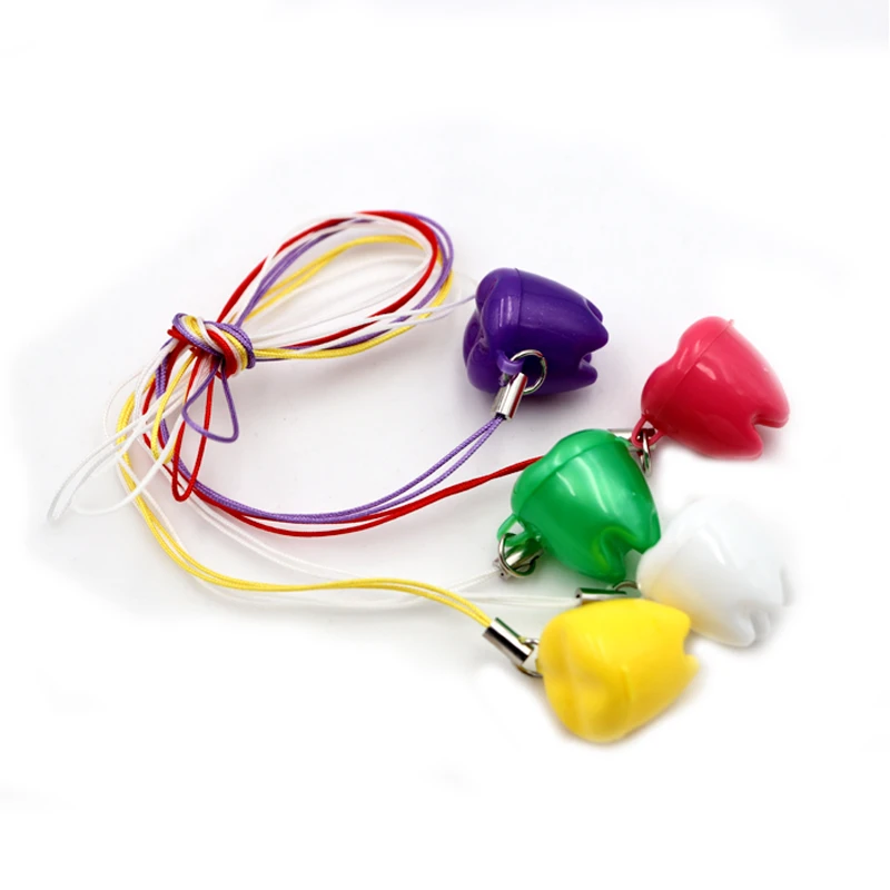 Blue Angzhili 5 Pcs Plastic Baby Milk Tooth Storage Box Tooth Saver Necklaces Baby Tooth Boxes for Lost Teeth School Tooth Box for Kids