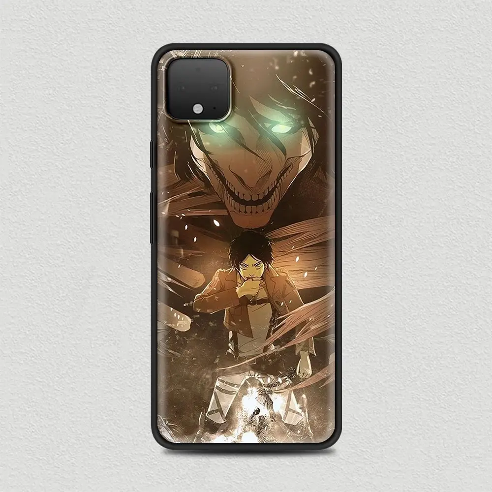 Attack On Titan Silicone Phone Case For Google Pixel 4 XL 4 4A Cover For Google Pixel 5 4G 5G Soft Black Shell Cover