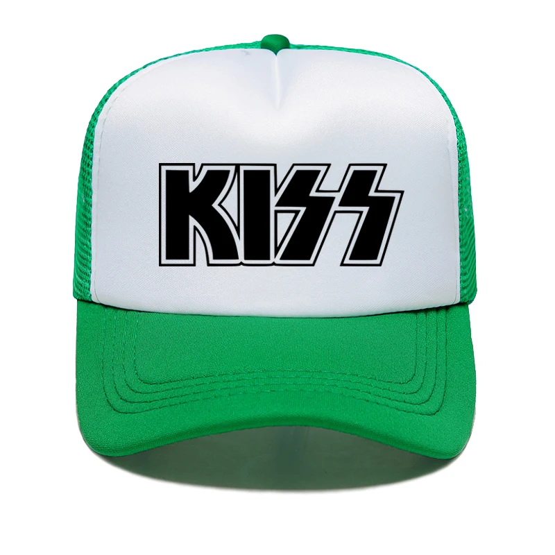 Горячая Kiss Band кепки для мужчин и женщин Рок кепки прохладное лето бейсбольные кепки Горячая рок музыка черная сетка шляпа - Цвет: color3