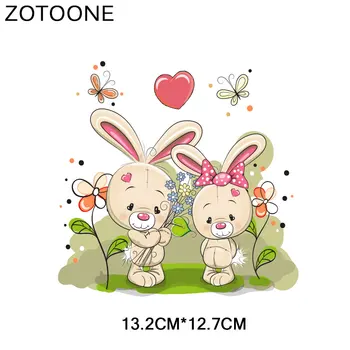 

ZOTOONE Iron on Patches for Kids Fashion Clothes DIY T-shirt Applique Heat Transfer Vinyl Cartoon Cute Animals Patch Stickers G